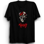 Berserk, Big Skull Design, Manga Anime %100 Pamuk Tişört - Siyah - 12 - 13 Yaş