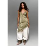 Bershka Asimetrik saten mini elbise