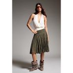 Bershka Ekose hacimli midi etek