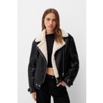 Bershka İçi suni kürklü biker ceket