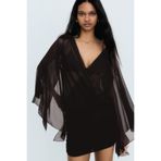 Bershka Pelerin kollu mini elbise