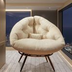 Berta Concept Milano Tasarım Modern Berjer Tekli Koltuk | Ergonomik Geniş Oturumlu Dinlenme ve Okuma Koltuğu | Tay Tüyü Krem Şıklığı