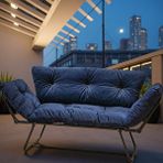 Berta Concept Nordic Elegance Lacivert Katlanır Kanepe – Mekanizmalı Yataklı İkili Modern Çekyat Tasarımı