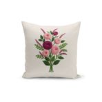 Bertille Home Çift Tarafı Dijital Baskılı Kırlent Kılıfı (Panç /Punch Nakış Desen Görünümlü)