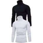 Beruflic 2 Adet Unisex Kaşkorse Boğazlı Full Likralı Fitilli Body Kazak - Çok Renkli