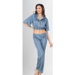 Beruflic 2'li Desenli Saten Pijama Takımı