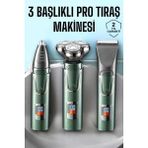 Beruflic 3 Başlıklı Profesyonel Saç ve Sakal Bakım Seti Vücut, Burun ve Kulak Tüy Alma - 1