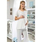 Beruflic Ekru Hamile ( Lohusa ) Pijama Takımı - 1606