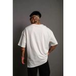 Beruflic Erkek 24/1 Düz A Kalite Oversize T-Shirt - Beyaz - M