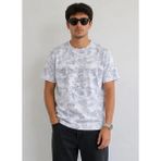 Beruflic Erkek Batik Desenli Tişört Bisiklet Yaka Kısa Kol Regular Fit T-Shirt - Gri