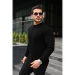 Beruflic Erkek Bisiklet Yaka Örme Kazak - Siyah - XL