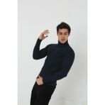 Beruflic Erkek Fitilli Kaşkorse Kumaş Boğazlı Full Likralı Slimfit Body - Siyah