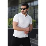 Beruflic Erkek Kısa Kollu Yakalı Tişört - Beyaz - 2XL