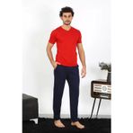 Beruflic Erkek Penye Kırmızı 3'lü Pijama Takımı