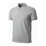 Beruflic Erkek Pike Kumaş Düğmeli Yaka Regular Fit Günlük Kısa Kol Tişört T-Shirt - Gri - XL