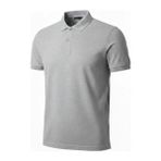Beruflic Erkek Pike Kumaş Düğmeli Yaka Regular Fit Günlük Kısa Kol Tişört Tshirt - Gri