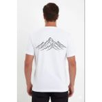 Beruflic Erkek T-Shirt Nihilist Penguen Baskılı Bisiklet Yaka Kısa Kol Yazlık Tişört - Beyaz