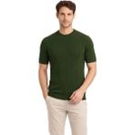 Beruflic Erkek Yazlık Fitilli Triko Tişört Kısa Kol Bisiklet Yaka T-Shirt - Haki