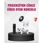 Beruflic Kablosuz Mini Projeksiyon Cihazı Oyun ve Film Için Taşınabilir Ev Sineması - Çok Renkli