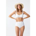 Beruflic Kadın Basic Beyaz Pedli Yüksek Bel Bikini Takımı