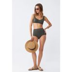 Beruflic Kadın Basic Haki Pedli Yüksek Bel Bikini Takımı