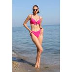 Beruflic Kadın Destekli Fiyonklu Alt Üst Fuşya Bikini Takım