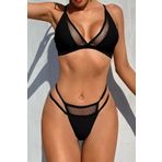 Beruflic Kadın Siyah File Detaylı Özel Bikini Takımı