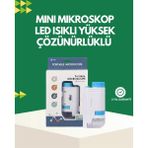 Beruflic LED Aydınlatmalı 80–200 Kat Büyütmeli Cep Mikroskop - Renkli - standart