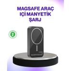 Beruflic Mıknatıslı Magsafe Uyumlu Araç Tutucu Kablosuz Şarj Destekli - Çok Renkli