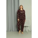 Beruflic Polar Kadın Büyük Beden Pijama Takımı Bordo