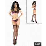 Beruflic Saten Dantelli Fantazi Çorap Sütyen Tanga Set