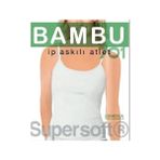 Beruflic Star 701 Bambu Ip Askılı Bayan Atlet Under Moda - Beyaz