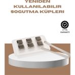 Beruflic Yeniden Kullanılabilir 304 Çelik Metal Buz Küpleri 4'lü Set - Renkli