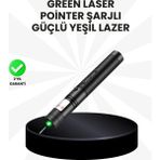 Beruflic Yüksek Güçlü Yeşil Lazer Pointer 5000MW Şarjlı - Renkli - standart