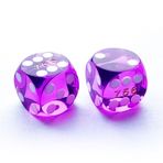 BESCON DICE Professional Precision Round Corner 5/8" (16mm) with Random Serial Number, Precision Cut 16MM Gem Purple, 2pcs Set
