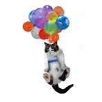 BesDirect Sevimli Kedi Araba Asılı Süs Renkli Balon, Kedi Rüzgar Çanları Süs, Dekoratif Asılı Süsler Araba Komik Kolye, Araba İç Dekor Ev Dekorasyon Aksesuarları