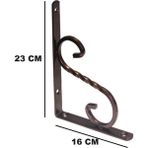 Beşel Ferforje Raf Altı Konsol L Demiri Ayağı Bakır 16 x 23 cm (2 Adet) + Vidaları