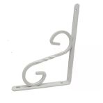 Beşel Ferforje Raf Altı Parlak Beyaz 15,5X11,5X1,4 Cm No:1 (2 Adet)