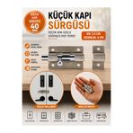 Beşel Küçük Kapı Sürgüsü Sürgülü Sürgüsü Kilit Saten 25X40 mm Kapı Pencere Emniyet Kilidi Metal No:2