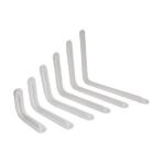 Beşel Metal Raf Ayağı 2'li Set / Çiçeklik / Kitaplık / Beyaz Renkli (2 Adet Raf Ayağı + Dubel + Vida)