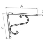 Beşel No 2 200x150x18 mm Bakır Ferforje Raf Altı