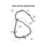 Besi Zinciri Orta Büyük Baş Hayvan Tasması Büyükbaş Boğa Zinciri