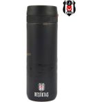 Beşiktaş 550ML Resmi Lisanslı Rahat Içim Çift Katmanlı Paslanmaz Çelik Termos 6 Saat Sıcak Soğuk - Siyah - 550 ml