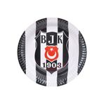 Beşiktaş 8 Adet Beşiktaş Tabak Doğum Günü Parti Tabağı 23cm Ucuz siyah beyaz