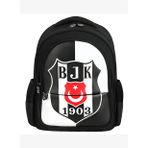 Beşiktaş Bjk 1903 Logo Baskılı Erkek Çocuk Okul Çanta Seti - 25360 - Üç Bölmeli
