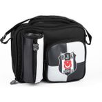 Beşiktaş Bjk 1903 Logo Desenli Suni Deri Beslenme Çantası