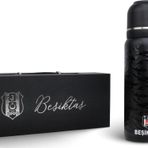 Beşiktaş Çelik Termos Bardaklı Kapak Siyah 650 Ml