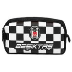 Beşiktaş İki Gözlü Erkek Çocuk Yazılı Beyaz - Siyah Okul Kalem Çantası/Kalemlik - 26352