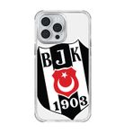 Beşiktaş Iphone 14 Pro Max Uyumlu Beşiktaş Büyük Logo Telefon Kılıfı Siyah