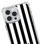 Beşiktaş Iphone 15 Pro Uyumlu Çubuklu Logo Telefon Kılıfı Siyah